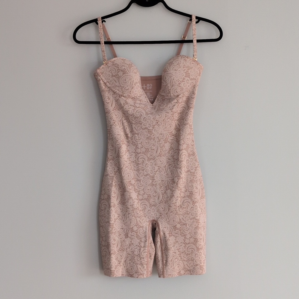 Body By Haart+Lieu Mid-Thigh Powersuit Shapewear XS/30C